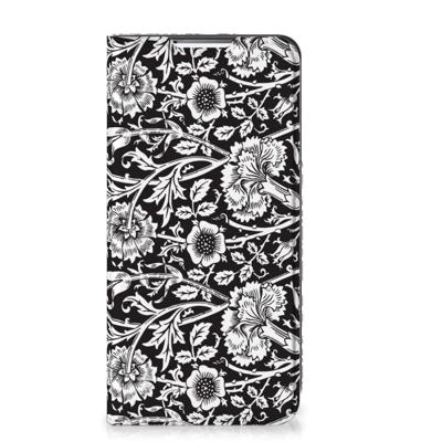 Samsung Galaxy S22 Plus Smart Cover Black Flowers Samsung Galaxy S22 Plus Smart Cover Black Flowers