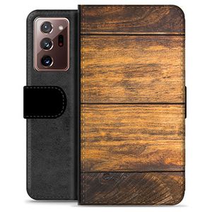 Samsung Galaxy Note20 Ultra Premium Portemonnee Hoesje - Hout