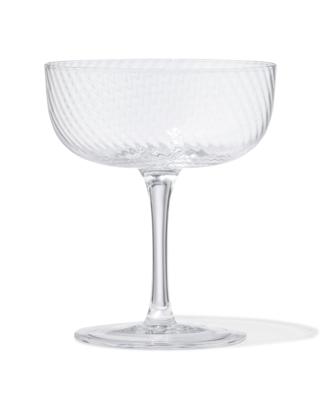 051 Coupe Bergen Glas Twist Reliëf (transparant)