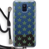 Weed: Samsung Galaxy A6 (2018) Transparant Hoesje met koord