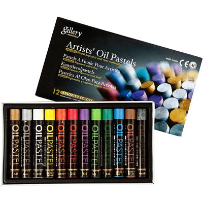 Gallery Oliepastel, L: 7 cm, dikte 11 mm, metallic kleuren, 12 stuk/ 1 doos