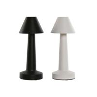 Bureaulamp Home ESPRIT Wit Zwart 9 x 9 x 24 cm (2 Stuks)