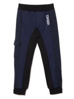 Versace Kids pantalon de jogging à imprimé Greca - Bleu