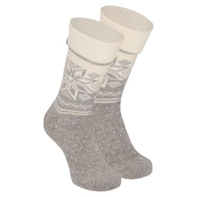 Apollo Wollen huissokken/slofsokken Nordic - kinderen - lichtgrijs - maat 35-38
