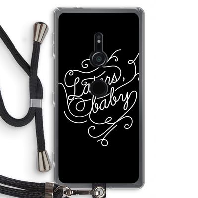 Laters, baby: Sony Xperia XZ2 Transparant Hoesje met koord