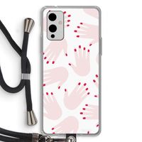 Hands pink: OnePlus 9 Transparant Hoesje met koord