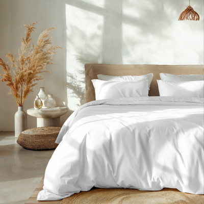 Dekbedovertrek Percale Katoen Uni Wit Effen 200x200 Cm Dreamhouse - Dekbed-Discounter.nl