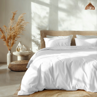 Dekbedovertrek Percale Katoen Uni Wit Effen 140x200 Cm Dreamhouse - Dekbed-Discounter.nl