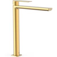 Wastafelkraan Tres Loft | Opbouw | Mengkraan | Hoog model | 1-hendel | Rond | 24k Goud mat