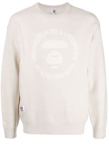 AAPE BY *A BATHING APE® pull à logo imprimé - Tons neutres