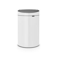 Brabantia Touch Bin Afvalemmer - 40 liter - kunststof binnenemmer - wit 114984