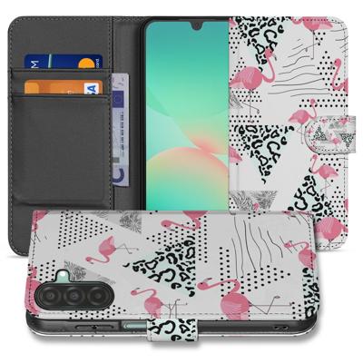 Samsung Galaxy A17 | Telefoonhoesje | Met pasjeshouder | Flamingo Triangle Samsung Galaxy A17 | Telefoonhoesje | Met pasjeshouder | Flamingo Triangle