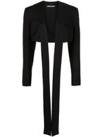 ANDREĀDAMO veste crop à design ouvert - Noir