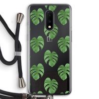 Monstera leaves: OnePlus 7 Transparant Hoesje met koord