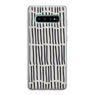 Moroccan stripes: Samsung Galaxy S10 Plus Transparant Hoesje