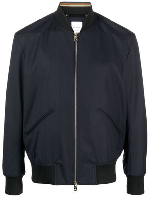 Paul Smith veste bomber en laine à fermeture zippée - Bleu