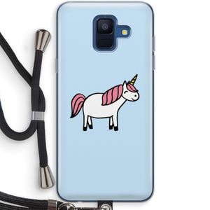 Eenhoorn: Samsung Galaxy A6 (2018) Transparant Hoesje met koord