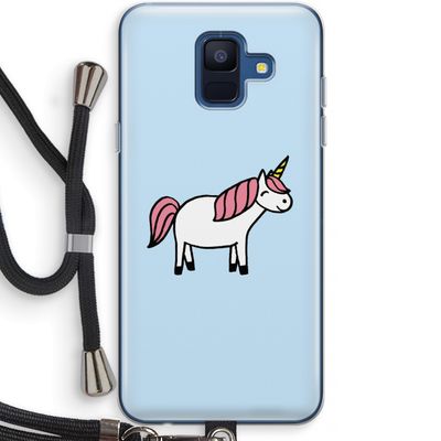Eenhoorn: Samsung Galaxy A6 (2018) Transparant Hoesje met koord