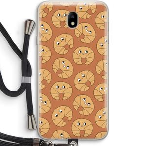 Croissant: Samsung Galaxy J7 (2017) Transparant Hoesje met koord