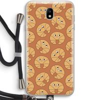 Croissant: Samsung Galaxy J7 (2017) Transparant Hoesje met koord