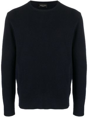 Roberto Collina pull en maille fine à col rond - Bleu