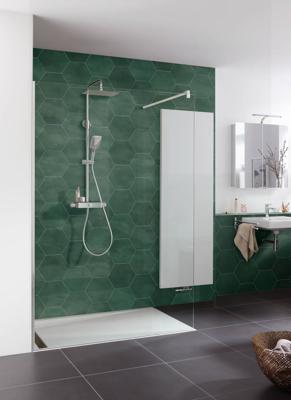 HSK Walk In Pro inloopdouche 120x200cm Helder glas/Mat wit