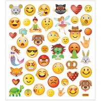 Creativ Company Stickers, emojis, vel 15x16,5 cm, 1 vel