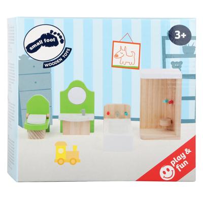 Small Foot houten poppenhuis meubeltjes badkamer, 4dlg.
