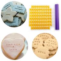 2 stuks Engels alfanumeriek symbool afdichting cookie schimmel Movable Type taart mal set