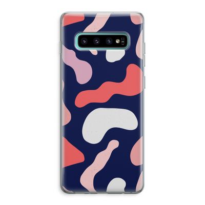 Memphis Shapes Pink: Samsung Galaxy S10 Plus Transparant Hoesje
