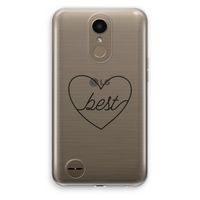 Best heart black: LG K10 (2017) Transparant Hoesje