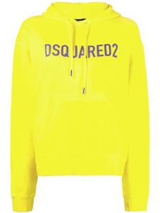 DSQUARED2 hoodie en coton à logo imprimé - Jaune