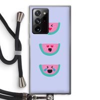 Smiley watermeloen: Samsung Galaxy Note 20 Ultra / Note 20 Ultra 5G Transparant Hoesje met koord