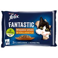 Felix Fantastic konijn, lam - nat kattenvoer 340g (4x 85g)