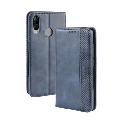 Magnetische Buckle retro Crazy Horse textuur horizontale Flip lederen case voor Wiko weergave 3 LITE met houder & kaartsleuven & fotolijstjes (blauw)