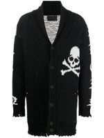 Philipp Plein cardigan à logo en intarsia - Noir