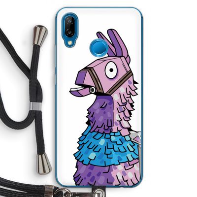 Lama: Huawei P20 Lite Transparant Hoesje met koord