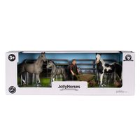 JollyHorses speelgoedpaarden met veulen - thumbnail