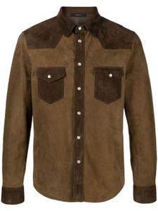 TOM FORD chemise en daim d'inspiration western - Marron