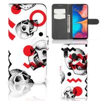 Telefoonhoesje met Naam Samsung Galaxy A30 Skull Red