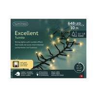 Lumineo LED Excellent Twinkle 648 LEDs 10 m Zwart Soft Gold Licht