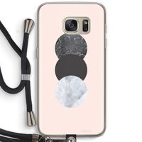 Marmeren cirkels: Samsung Galaxy S7 Transparant Hoesje met koord