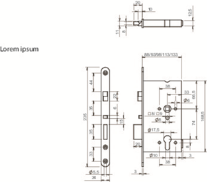 ABLOY EL162 Veiligheidspaniekdeurslot | zelfvergrendelend | SKG** | DM80mm | RC74mm | voorplaat RVS 24x235mm afgerond | DR 1+2+3+4 - 10033999