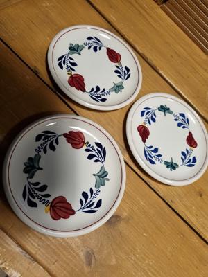 Boerenbont Gebaksbord diameter 16cm set 3 stuks Aardewerk Boerenbont Gebaksbord diameter 16cm set 3 stuks Aardewerk