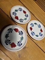 Boerenbont Gebaksbord diameter 16cm set 3 stuks Aardewerk Boerenbont Gebaksbord diameter 16cm set 3 stuks Aardewerk