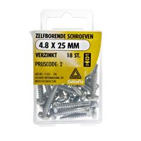 Zelfb.schroef 4.8x25mm verz 18st - Deltafix