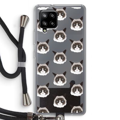 It's a Purrr Case: Samsung Galaxy A42 5G Transparant Hoesje met koord