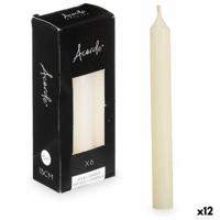 Kaarsenset 2 x 2 x 15 cm Crème (12 Stuks)