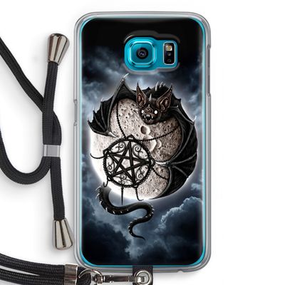 Volle maan: Samsung Galaxy S6 Transparant Hoesje met koord