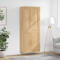 Hoge kast 69,5x34x180 cm bewerkt hout sonoma eikenkleurig